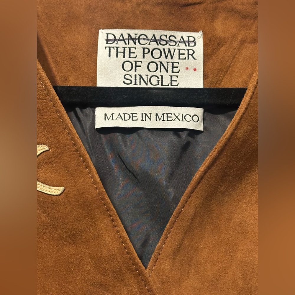 NWT FREE PEOPLE x DANCASSAB Brown White Floral Embroidered Vest - Picture 4 of 6